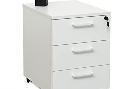 Cajonera blanca con llave