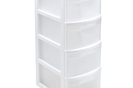 Cajonera estrecha blanca
