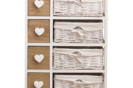 Cajonera madera y mimbre