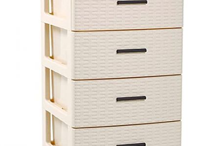 Cajonera mimbre blanco