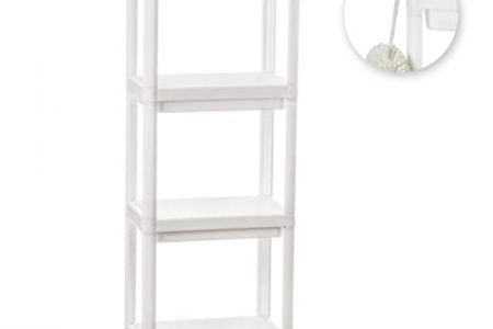 estantería baño blanco