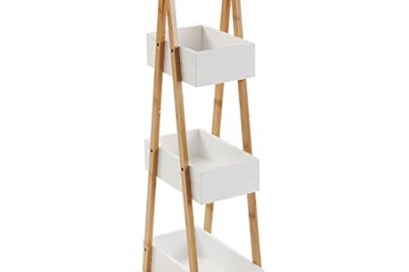 estantería baño madera