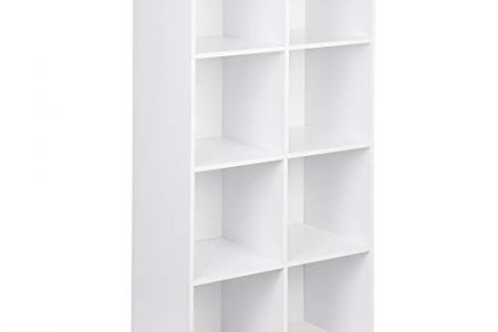 estantería blanca libros