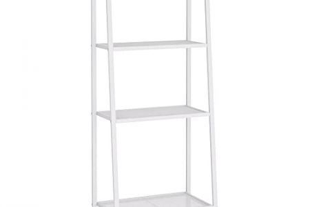 estantería blanca metálica