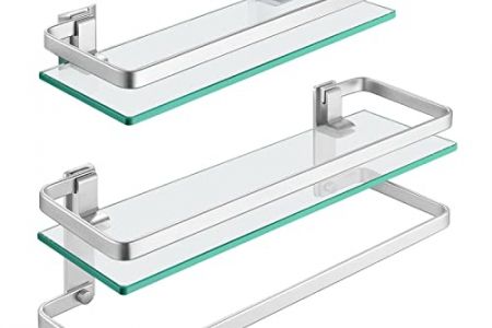 estantería cristal pared