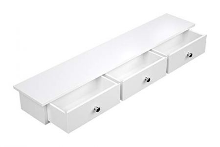 estantería de pared con cajones