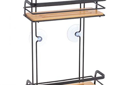 estantería ducha bambú