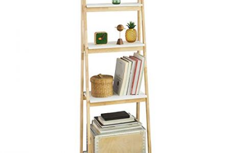 estantería escalonada blanca