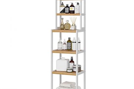 estantería estrecha baño