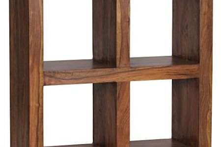 estantería marrón oscuro