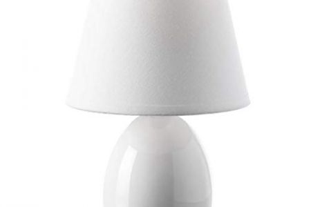 Lampara mesita de noche blanca