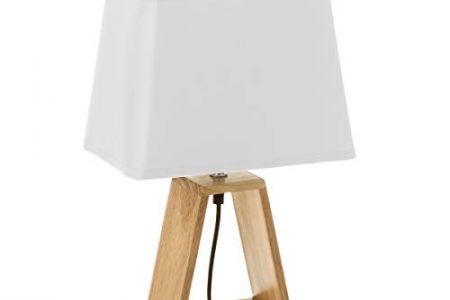 Lampara mesita de noche madera