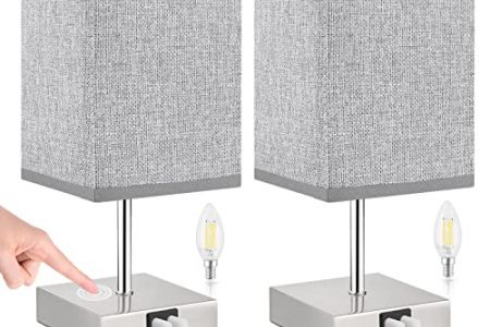 Lamparas mesita de noche blanca