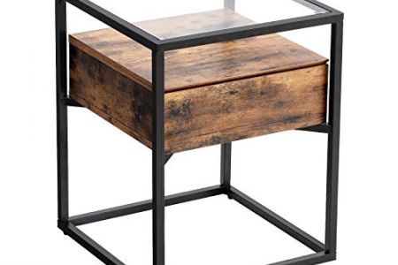 Mesa auxiliar con 1 cajón consolamesita de noche h51cmes