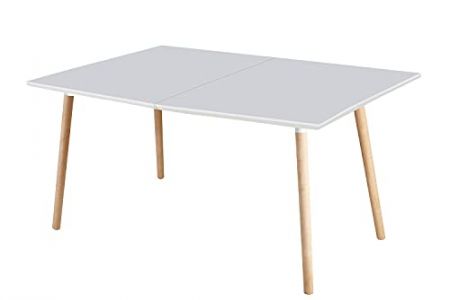Mesa extensible blanca