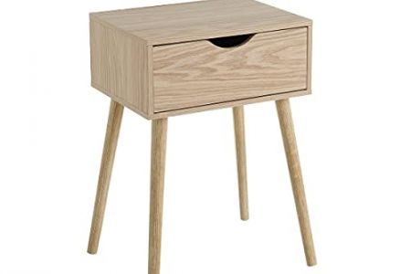 Mesita de noche beige