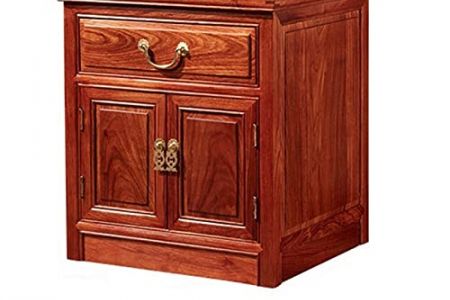 Mesita de noche caoba