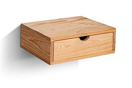 Mesita de noche color madera