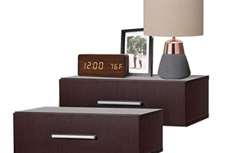 Mesita de noche color wengue