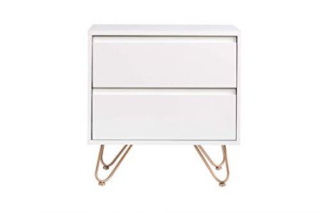 Mesita de noche dorada