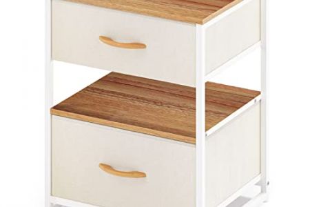 Mesitas de noche dormitorio blancas metal