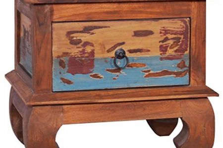 Mesita de noche madera reciclada