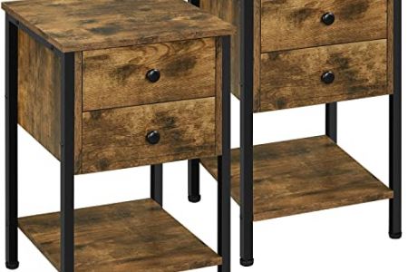 Mesitas de noche madera vintage