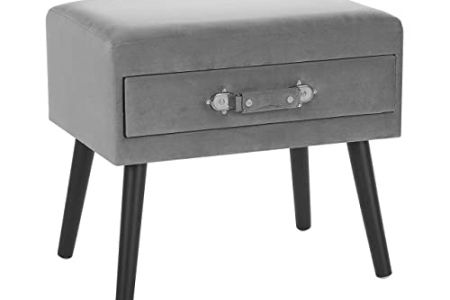 Mesita de noche tapizada