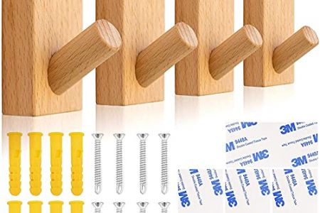 Perchero adhesivo madera