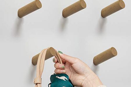 Perchero baño madera