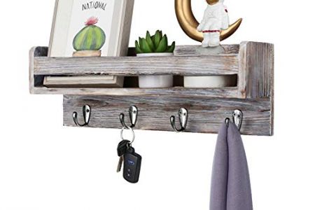 Perchero de pared con estantería