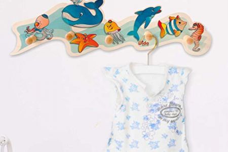 Perchero madera animales