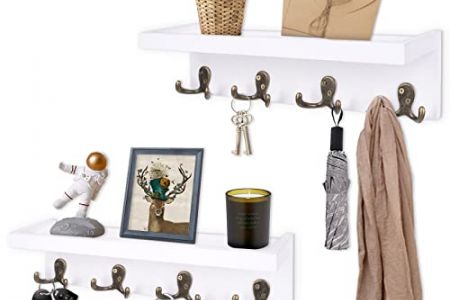 Perchero pared estantes