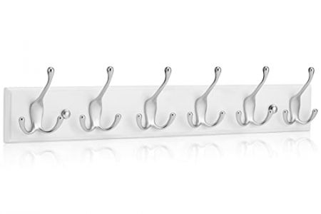 Perchero pared lacado blanco