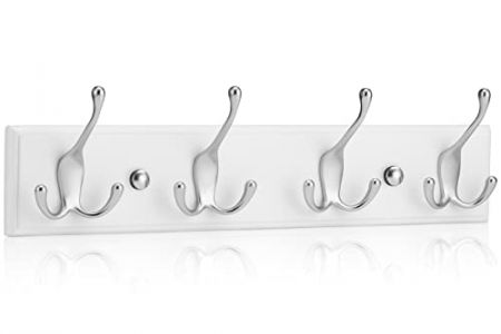 Perchero pared madera blanco