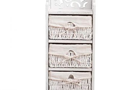 Rebecca srl cómoda mesita de noche 3 cajones