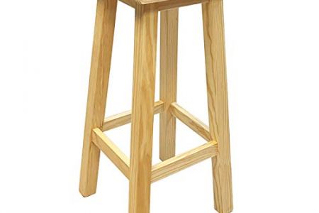 Taburete alto cocina madera