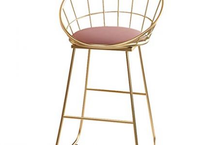 Taburete alto cocina rosa