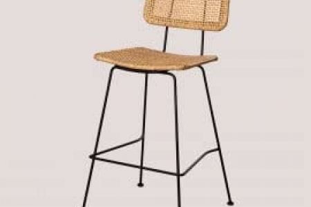 Taburete alto mimbre