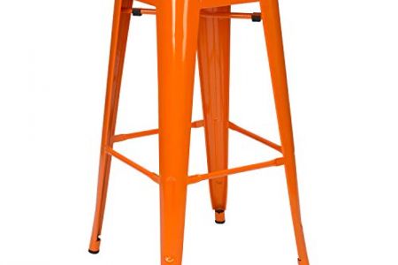 Taburete alto naranja
