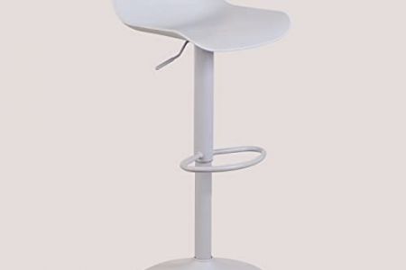 Taburete alto regulable gris