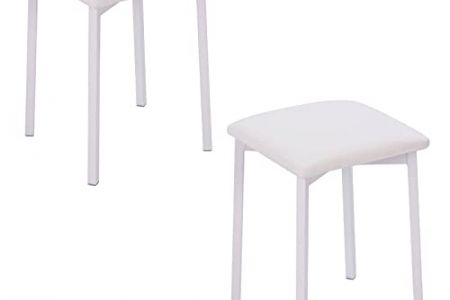 Taburete bajo cocina blanco