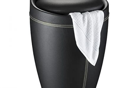 Taburete baño negro