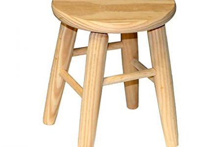 Taburete blanco madera