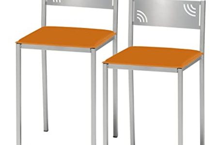 Taburete cocina naranja