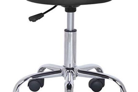 Taburete giratorio negro