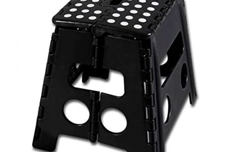 Taburete negro plegable