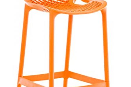 Taburete plástico naranja