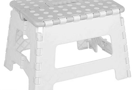 Taburete plegable blanco
