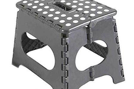 Taburete plegable gris